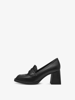 Tamaris Trotteur En Cuir - Noir | Chaussures Basses Et Pantoufles