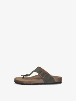 Tamaris Mule En Cuir - Vert | Mules