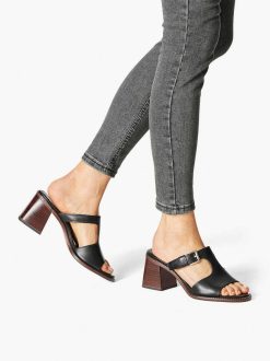 Tamaris Mule En Cuir - Noir | Mules