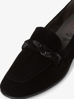 Tamaris Babouche En Cuir - Noir | Chaussures Basses Et Pantoufles