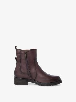 Tamaris Bottine Chelsea En Cuir - Marron | Bottines