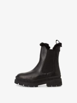 Tamaris Bottine En Cuir - Doublure Chaude Noire | Bottines