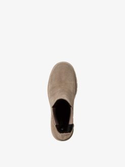 Tamaris Bottine Chelsea En Cuir - Beige | Bottines