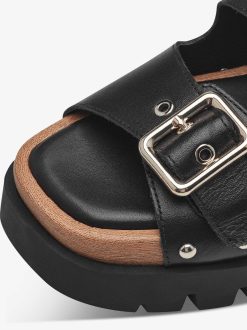 Tamaris Mule En Cuir - Noir | Mules