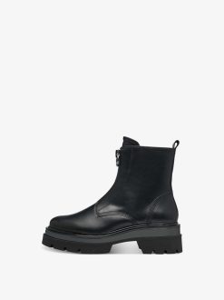 Tamaris Bottine En Cuir - Noir | Bottines