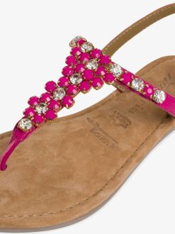 Tamaris Sandale En Cuir - Rose | Des Sandales