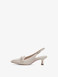 Tamaris Escarpins A Bride En Cuir - Beige | Pompes