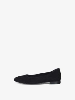 Tamaris Ballerine En Cuir - Noir | Ballerines