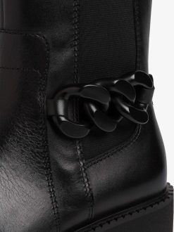 Tamaris Bottine Chelsea En Cuir - Noir | Bottines