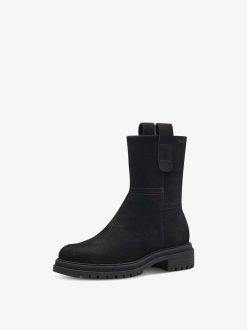 Tamaris Bottine En Cuir - Doublure Chaude Noire | Bottines