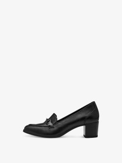 Tamaris Trotteur En Cuir - Noir | Chaussures Basses Et Pantoufles