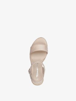 Tamaris Sandale A Talon - Beige | Des Sandales