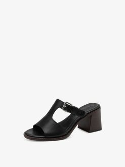 Tamaris Mule En Cuir - Noir | Mules