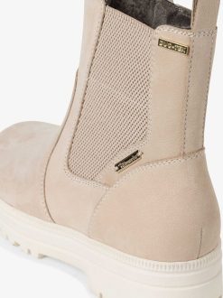 Tamaris Bottine En Cuir - Beige | Bottines