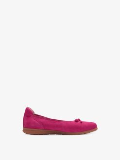 Tamaris Ballerine En Cuir - Rose | Ballerines