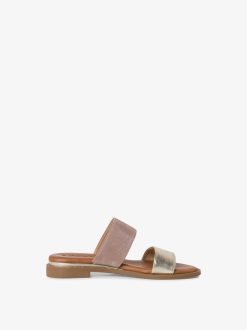 Tamaris Mule En Cuir - Beige | Mules