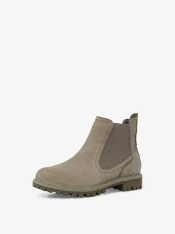 Tamaris Bottine Chelsea En Cuir - Vert | Bottines