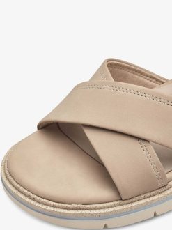 Tamaris Sandale En Cuir - Beige | Des Sandales