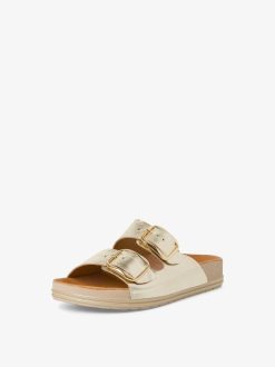 Tamaris Mule En Cuir - Or | Mules