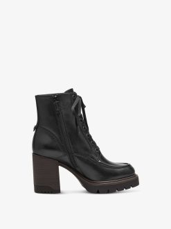 Tamaris Bottine En Cuir - Noir | Bottines