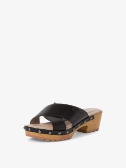 Tamaris Mule En Cuir - Noir | Mules