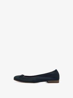 Tamaris Ballerine En Cuir - Bleu | Ballerines