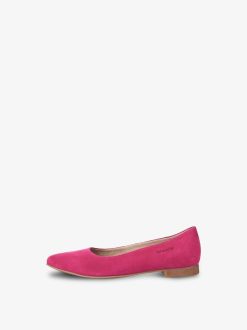 Tamaris Ballerine En Cuir - Rose | Ballerines