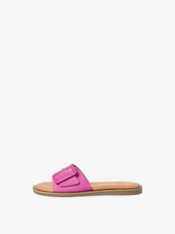 Tamaris Mule En Cuir - Rose | Mules