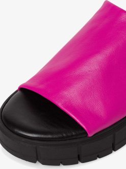 Tamaris Mule En Cuir - Rose | Mules