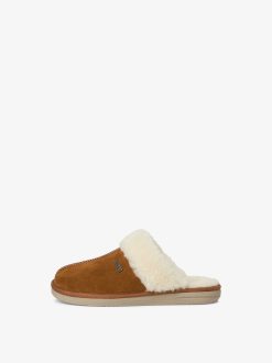 Tamaris Chaussons En Cuir - Beige | Mules