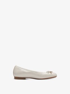 Tamaris Ballerine En Cuir - Beige | Ballerines