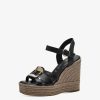 Tamaris Sandale A Talon En Cuir - Noir | Des Sandales