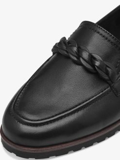 Tamaris Babouche En Cuir - Noir | Chaussures Basses Et Pantoufles