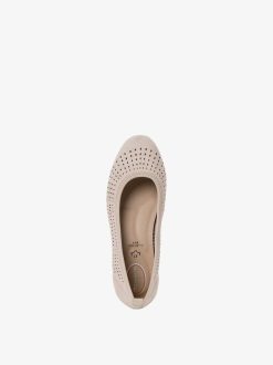 Tamaris Ballerine En Cuir - Beige | Ballerines