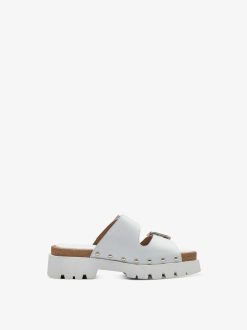 Tamaris Mule En Cuir - Blanc | Mules