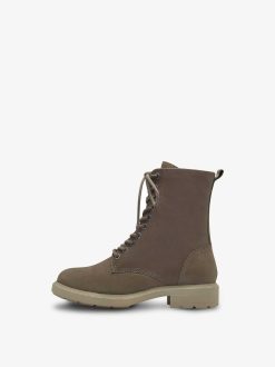 Tamaris Bottine En Cuir - Gris | Bottines