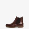 Tamaris Bottine Chelsea En Cuir - Marron | Bottines