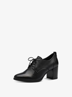 Tamaris Trotteur En Cuir - Noir | Chaussures Basses Et Pantoufles