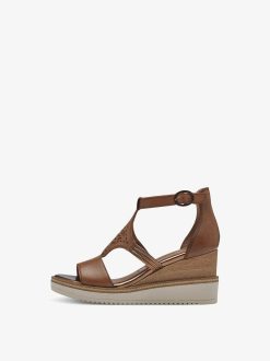 Tamaris Sandale A Talon - Marron | Des Sandales