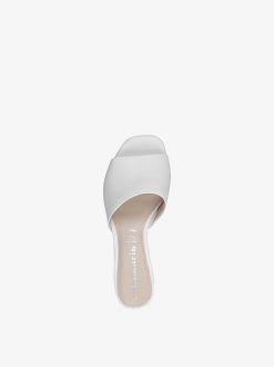 Tamaris Mule En Cuir - Blanc | Mules