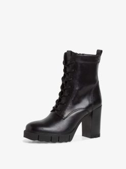 Tamaris Bottine En Cuir - Noir | Bottines