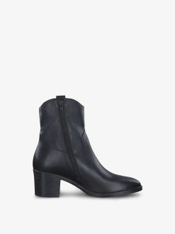 Tamaris Bottine En Cuir - Noir | Bottines