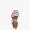 Tamaris Sandale A Talon En Cuir - Marron | Des Sandales