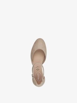 Tamaris Escarpins En Cuir - Beige | Pompes