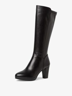 Tamaris Bottes En Cuir - Noir | Bottes