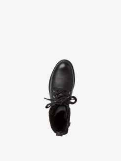 Tamaris Bottine En Cuir - Doublure Chaude Noire | Bottines