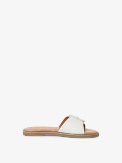 Tamaris Mule En Cuir - Blanc | Mules