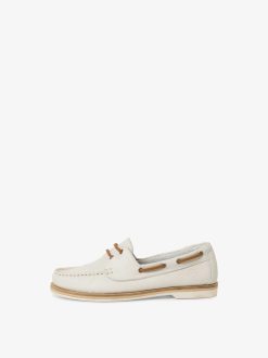 Tamaris Mocassin En Cuir - Blanc | Chaussures Basses Et Pantoufles