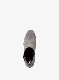 Tamaris Bottine En Cuir - Gris | Bottines