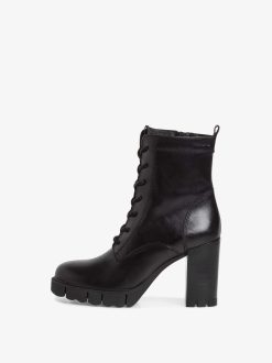 Tamaris Bottine En Cuir - Noir | Bottines